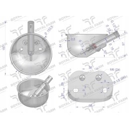 Nerūdijančio plieno dubeninė girdykla nujunkytoms kiaulėms