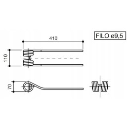 Galfre 92 grėblio noragas