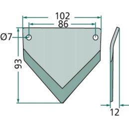 Lucas pašarų vagono pjovimo peilis 527347