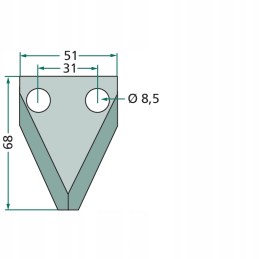 Frasto Walker padavimo vagono peilis 68 x 51 x 5 mm 70 203