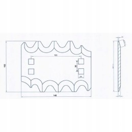 Faresino pašarų vagono peilis, dešinysis, 308459950