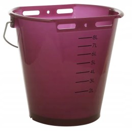 Mėlynių maitinimo kibiras, skaidrus, pagamintas iš odos