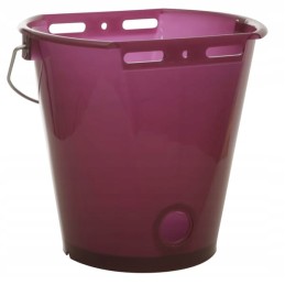 Mėlynių maitinimo kibiras, skaidrus, pagamintas iš odos