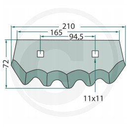 Marmix universalus peilis pašarų vagonui, storis 5mm 128 2