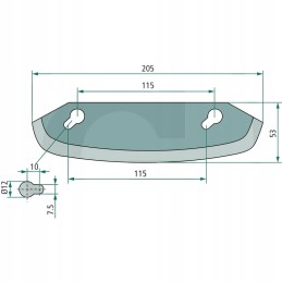 Peiliai pašarų vagonams granito storti 5mm