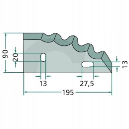 Granito peilis pašarų vagonams 5mm