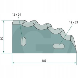 Granito peilis pašarų vagonams, 5 mm storio