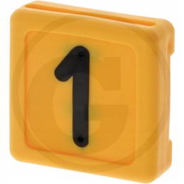 Galvijų identifikavimo numeriai, geltoni, 40x45mm