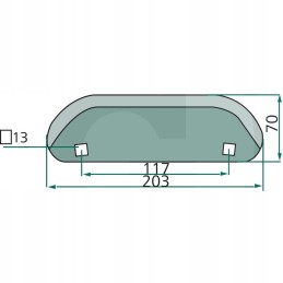 Granito padavimo vagono peiliai 6mm