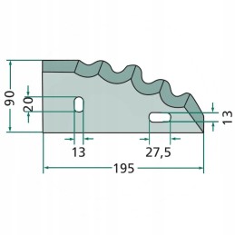 Granito peilis pašarų vagonams 5mm