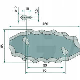Granito peilis pašarų vagonams, 5 mm storio