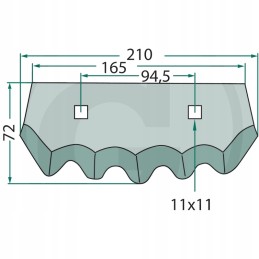 Granito padavimo vagono peiliai 5mm