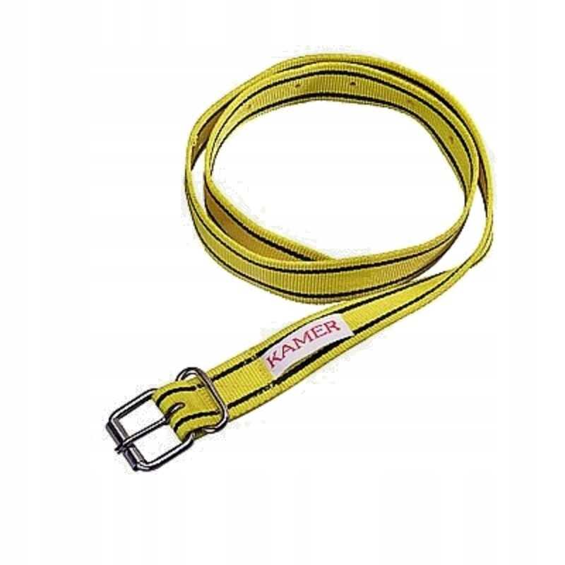 Horizontinis nailoninis kaklo dirželis 80 cm geltonos ir juodos spalvos