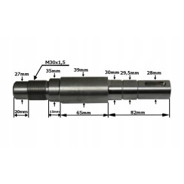 Grūdų smulkintuvo bako varomoji ašis 8111010111