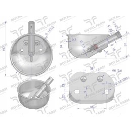 Nerūdijančio plieno dubeninė girdykla nujunkytoms kiaulėms