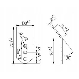 Galiniai noragai, noragai 45x10 100x8 noragai