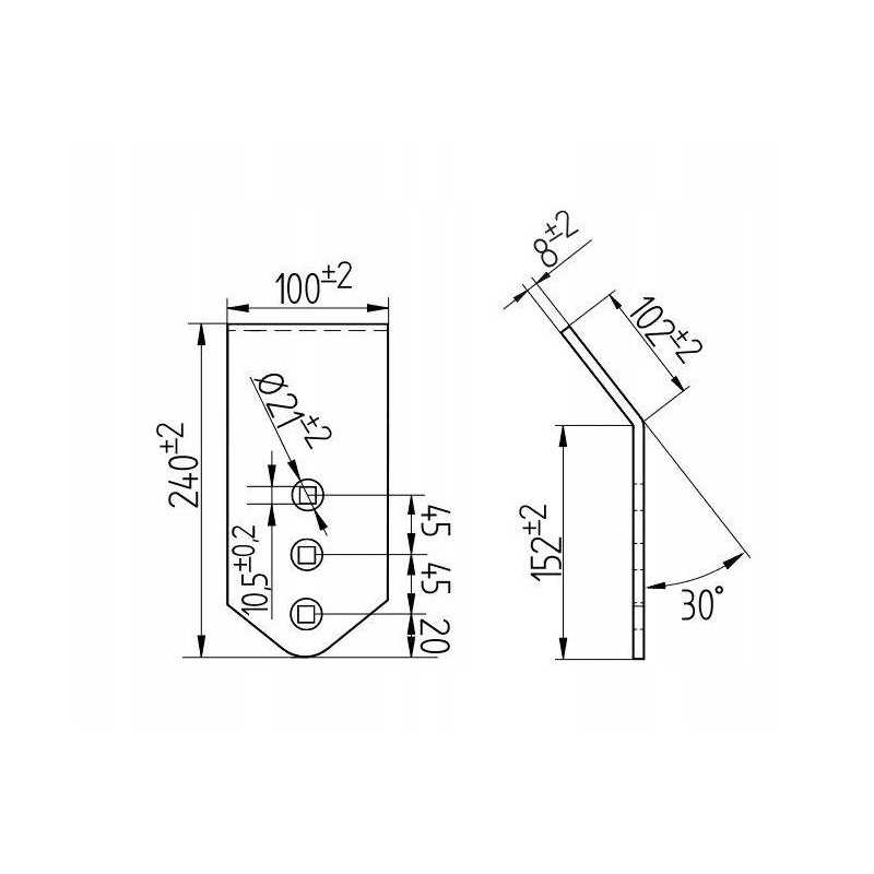 Galiniai noragai, noragai 45x10 100x8 noragai