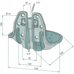 Dvigubas laistytuvas su žalvariniu vožtuvu 1 2