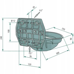 Suevia laistytuvas mod 12 p hk su šildymo spirale skirta