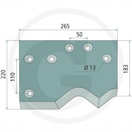 Redrock pjovimo peilis, dešinysis, 1000865