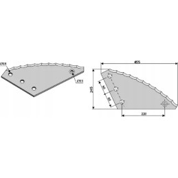 Noz 403x210x8 vertimix