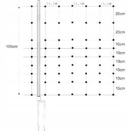 Horizontinis avių tinklas 50m x 105m 14 kuolų