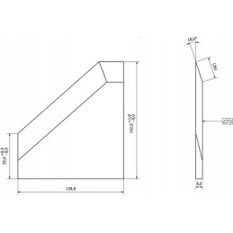 Dešinysis siloso pjovimo peilis 142x128x55 mm