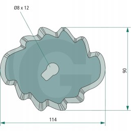 Granito siloso pjovimo peilis 5mm