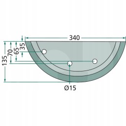 Granito siloso pjovimo peilis 7mm