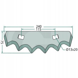 Kuhn granitinis siloso pjovimo peilis 6mm