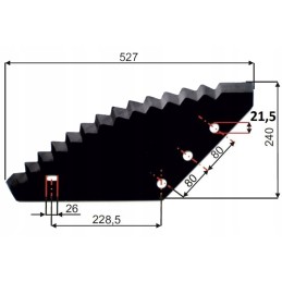 Pašarų vagono peilis metalas fach rmh alima italmix