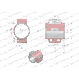 Didelis kairysis korpusas, skirtas naudoti su rotacine vejapjove