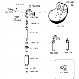 Suevia gertuvės vožtuvo apatinė dalis