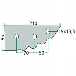 Tiekimo vagono peilis 210x95x5mm sgariboldi 70 197