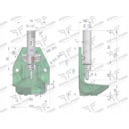 Ketaus dubeninė girdykla karališkojo ūkio paršeliams