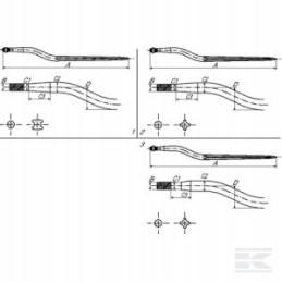 Krautuvas 880mm tiesus itališkas battista porteri