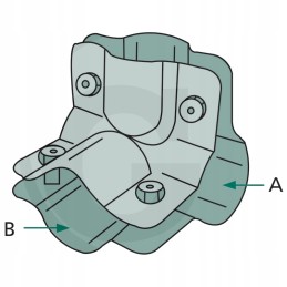 Dviejų dalių kampinis spaustukas 2 60mm