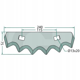 Kuhn granitinis siloso pjovimo peilis 6mm