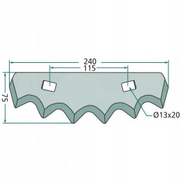 Kuhn granitinis siloso pjovimo peilis 6mm