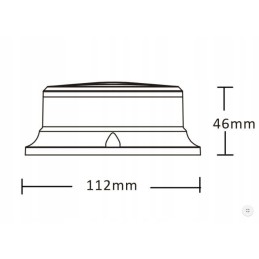 Gaidžio blykstės lempa 18LED pico white r65 magnetas