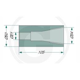 105 mm priekinio krautuvo noragų įvorė