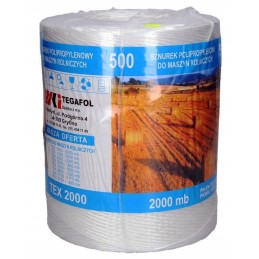 Žemės ūkio špagatas 2000m tex 2000 4kg baltas tegafolis