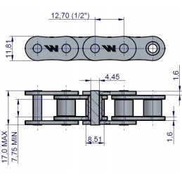 Ritininė grandinėlė 08b1 72ps, Sipma Warynski ritinys