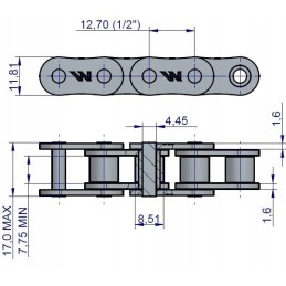 Ritininė grandinėlė 08b1 72ps, Sipma Warynski ritinys