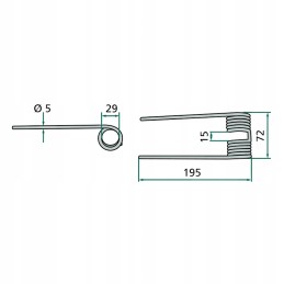 Spyruoklinio rinktuvo pirštas John Deere presams