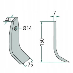 Taarup 40882300 smulkinimo peilis