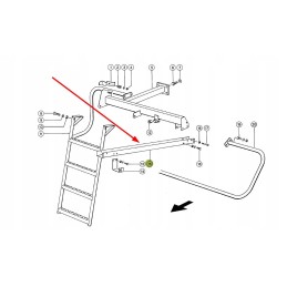 821907 2 įlipimo kopėčių laikiklis