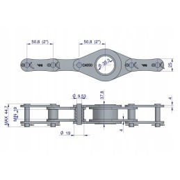 Ca650 grandinėlė, 160 grandžių, Warynski presavimo ritė