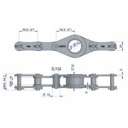 Grandinė Ca650, 1160 grandžių, 40 sijų, Sipma presas