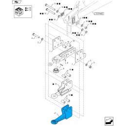Spausdinimo kabliukas new holland br6090 dėklas rb344 4810959